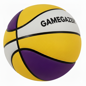 Ballons de basket personnalisés de haute qualité et durables, avec chambre à air en caoutchouc naturel, design respirant, légers, service OEM/ODM, pour adultes. - Product Image 1