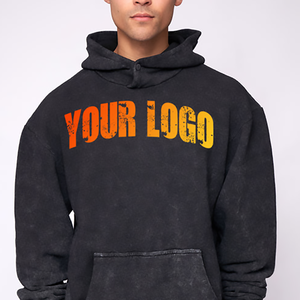 Ensemble sweat à capuche et pantalon de survêtement pour homme, personnalisé, effet délavé soleil, délavé à l'acide, en molleton haute densité, délavé à la pierre - Product Image 1