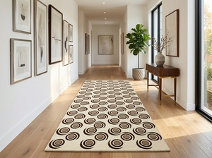 Tapis de cuisine sur mesure haut de gamme, design rectangulaire moderne, tufté à la main, tissé, à poils coupés, résistant aux taches, tapis fin, vente en gros - Product Image 4