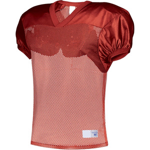 Maillot de football américain col en V à manches courtes en mesh respirant pour homme adulte, couleur or, coupe classique - Product Image 5