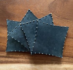 Handcrafted Coffee Coaster Durable Iron Beverage Holder Modern Table Protection <b>Scratch</b> Resistant - Product Image 6