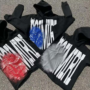 Sudadera con Capucha para Hombre, 100% Algodón, 450 g/m², Térmica, Casual, Oversize, con Bajo sin Rematar, Estampada, Estilo Urbano, Personalizable, de Forro Polar - Product Image 4