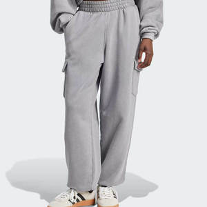 Pantalones Deportivos de Algodón Gris para Hombre, Cintura Elástica, Bolsillos Laterales, Peso Medio, Transpirables, para Otoño - Product Image 2