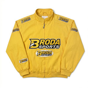 High Quality OEM Racing Bomber <b>Jacket</b> Vintage Streetwear Motorbike Embroidered Cotton Breathable Spring <b>Summer</b> Autumn Winter All - Product Image 2
