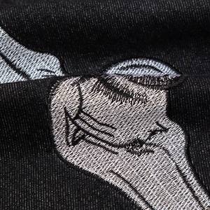 High Street Trend Custom Embroidered Vintage Men's Straight-leg Denim <b>Jeans</b> ODM Knitted Mid Waist Breathable <b>Button</b> Decoration - Product Image 5