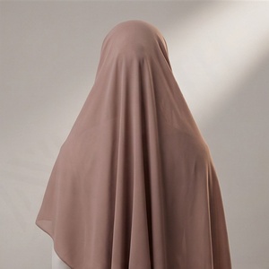 Hiyab de Chifón Liso de Moda, con Gorro Interior a Juego, Conjunto de Hiyab Musulmán con Gorro Interior de Jersey, Suave, Transpirable, de Primera Calidad, Nuevo - Product Image 2