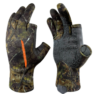 Guantes de Caza Impermeables para Hombre, Medios Dedos, Camuflaje, Poliéster, Cierre con Cordón, Guantes de Protección para Exteriores - Product Image 4