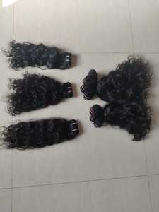 Premium 20 Inch Wavy Kinky Curl Virgin Remy Indian Human Hair Natural Black Temple Hair High Quality - Product Image 4