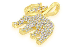 Pendentif Bouledogue Français Moissanite Plaqué Or Argent 925 Personnalisé en Gros, Breloques Animaux Hip Hop Tendance Unisexe - Product Image 2