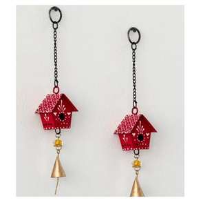 <b>Vintage</b> Antique Metal Cow Bell Christmas <b>Ornament</b> Hanging Holiday Home Decoration - Product Image 2