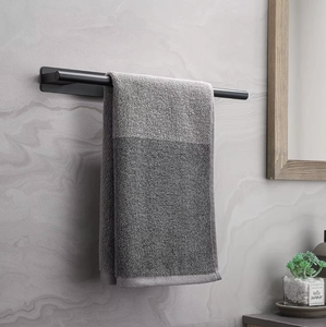 Self <b>Adhesive</b> Stainless Steel Hand Towel Holder Wall Mounted for Kitchen Cabinet & Bathroom Modern No Drill Towel Rack <b>Hook</b> - Product Image 1