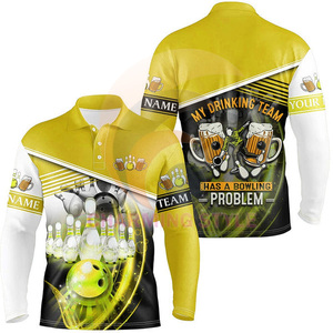 เสื้อโปโลชายพิมพ์ลายแบบ Dye Sublimation ผ้าโพลีเอสเตอร์ผสมสแปนเด็กซ์ 100% แห้งเร็ว - Product Image 4
