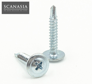 Tornillos autoperforantes Phillips Truss Head hechos en Taiwán Acero Chapado en zinc Sistema de medición de pulgadas estándar ANSI - Product Image 3