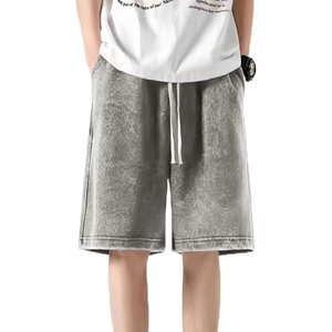 Wholesale <b>Vintage</b> <b>Men's</b> <b>Shorts</b> High Quality Heavyweight Acid Washed Quick Dry Streetwear Sun-Faded Look Pockets Solid Pattern - Product Image 1