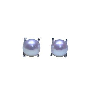 S925 Silver Classic Princess <b>Pearl</b> <b>Earrings</b> Luxury High Fat Mantou Fresh Water <b>Pearl</b> White Transparent Pink with Strong Light - Product Image 5