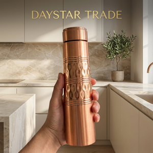 Thermos Daystar Trade en cuivre pur, 34 oz, classique, étanche, bouteille d'eau portable avec bouchons sans BPA pour un usage domestique - Product Image 2