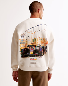 เสื้อสเวตเตอร์ผู้ชายผ้าฝ้าย100% GSM ขนาด400ออกแบบได้ตามต้องการดีไซน์ขนาดใหญ่พิมพ์ลายกราฟิก OEM - Product Image 3