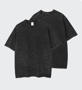 Wholesale Acid Wash T Shirt Vintage Washed Black Cotton Streetwear Tee Loose Fit Casual Heavyweight Blank T Shirt for <b>Men</b> - Product Image 6