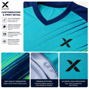 Conjunto de Uniforme de Fútbol Personalizado con Malla Birdseye, 120-150 GSM, Transpirable, de Secado Rápido, Jersey y Pantalones Cortos Sublimados, Personalizado para Equipos de Entrenamiento - Product Image 3