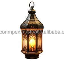 Compre nuestro diseño Fctive Premium para decoración del hogar, farolillos grandes de vidrio de hierro, candelabros de boda de Metal dorado, diseño de farol por decor IMPEX - Product Image 3