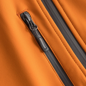 Chalecos Softshell Personalizados de Color Naranja para Hombre, Ropa Casual, con Cierre, Sin Mangas, Transpirables, con Capucha - Product Image 6