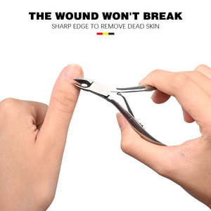 Cortacutículas Profesional de Acero Inoxidable de Alta Calidad, Personalizado, con Punta Curva y Abertura Ancha, con Logotipo Impreso, para Dedos - Product Image 6