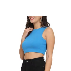 Haut court de sport respirant grande taille pour femme, personnalisable avec logo, pour yoga, gym, entraînement, soutien-gorge de sport, t-shirt, vêtement de sport, haut athlétique - Product Image 2