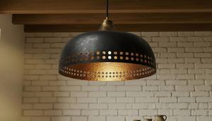 Luminaire suspendu en bronze perforé en forme de cône, luminaire de plafond suspendu, décoration d'éclairage intérieur, lampes suspendues faites à la main - Product Image 6