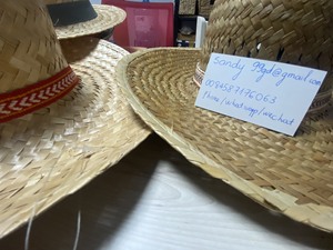 100% Natural Panama Straw <b>Hat</b> Hand Embroidery Striped <b>for</b> Party Fishing & Travel Casual <b>Wedding</b> Summer Outdoor Active - Product Image 4