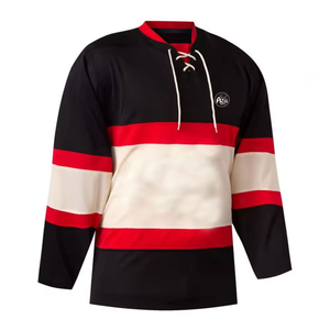 Maillot de hockey sur glace personnalisé pour adultes, manches longues, logo personnalisé, 100% polyester respirant, écologique, service OEM en stock - Product Image 2