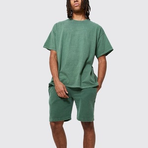 Conjuntos de Verano de Algodón para Hombre, Producción en Masa, Personalizados, Venta al Por Mayor, Fabricante OEM, Marca Privada, Transpirables, Proveedor de Conjuntos Lisos - Product Image 1