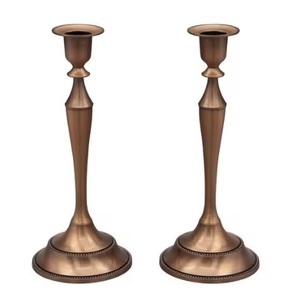 Candelabros de metal duraderos con tallo largo, soportes de pie para velas de pilar, con MOQ bajo - Product Image 6