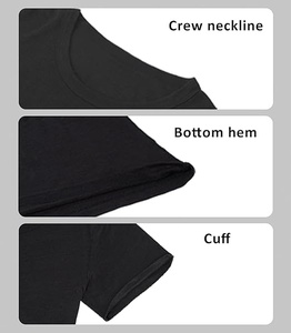 T-shirt unisexe surdimensionné 100% coton 250G, manches longues, col rond, impression de logo personnalisé, fond noir uni pour femmes et hommes - Product Image 5
