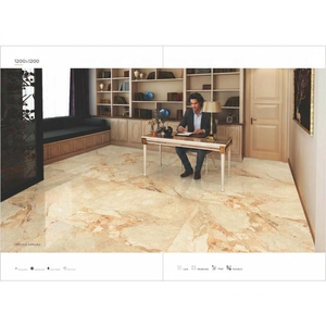Dalle de porcelaine polie Breccia Arrora 1200x1200mm, aspect marbre brun, carrelage de sol 4x4 pieds, garantie 4 ans, épaisseur 12mm - Product Image 2