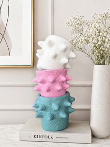 Handmade Paper Mache <b>Flower</b> Vase Decorative Lightweight Art Vase for Living Room Tabletop Bedroom Office Modern - Product Image 1