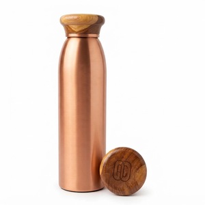 <b>Pure</b> Copper <b>Water</b> Bottle Leakproof Jointless Ayurvedic Copper Flask Eco-Friendly Seamless Metal Drinkware With Custom Logo Bulk - Product Image 3
