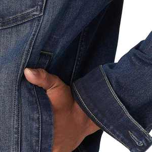 Hot Selling Men's <b>Denim</b> Motorcycle <b>Jacket</b> Trending High Street Winter Designs High Quality Waterproof Eco-Friendly Breathable - Product Image 3