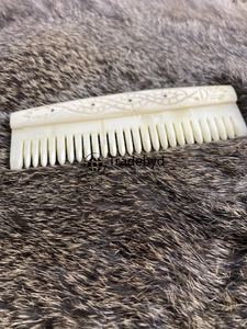 Peine de Hueso Hecho a Mano de Calidad Premium, Natural, Desenredante, para Estilizar la Barba, de Bolsillo, Ecológico, Herramienta de Aseo Tradebyd - Product Image 4