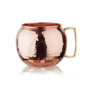 Fournitures en gros : Tasse Moscow Mule en cuivre pur martelé avec poignée en laiton, pour bières, cocktails et usage en bar, vaisselle artisanale - Product Image 6