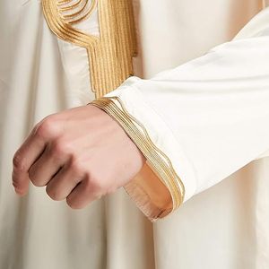 Latest Design Elegant Fashion Embroidery Printed Stylish Omani Long Robe Moroccan Arab Dubai Jubbah <b>Thobe</b> Islamic Thawb Jubba - Product Image 3