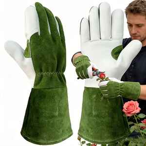 Guantes de seguridad, guantes de trabajo resistentes a cortes, guantes de cuero de vaca - Product Image 2