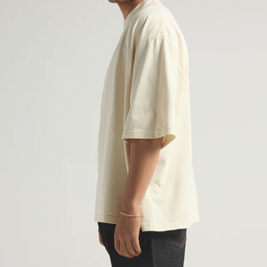 Camiseta Oversize para Hombre Estilo Ruff, Algodón Lavado Vintage, Streetwear Oversize, Tejido Grueso, Cuello Redondo, Moda Casual, Suave - Product Image 3
