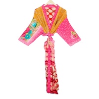 Kimono soyeux manches mariage longue Robe femmes grande taille Robe de chambre Kimono soie tissé femmes porter imprimé Sexy Spaghetti sangle
