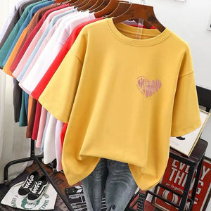 Camiseta Casual de Algodón para Mujer, Manga Corta, Top de Moda, Impresión de Logotipo Personalizado, Proveedor Mayorista, Ropa de Marca Premium - Product Image 2