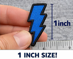 100 patchs thermocollants en forme de éclairs, 10 couleurs vives, 10 de chaque couleur, pour broderie DIY sur chapeaux, sacs, vestes - Product Image 3