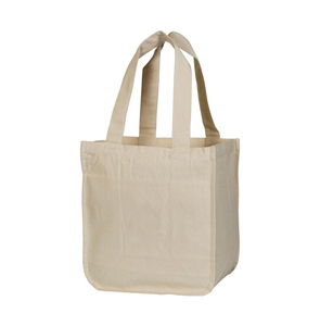 Sacs de courses promotionnels en toile de coton recyclable et durable, couleur crème, prix direct usine, pour acheteurs en gros - Product Image 1