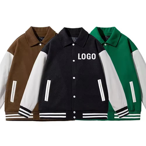 Chaquetas Varsity de Béisbol Personalizadas con Estampado, Manga Larga, 100% Lana, para Hombre, con Parches de Chenilla y Logotipo Personalizado - Product Image 6