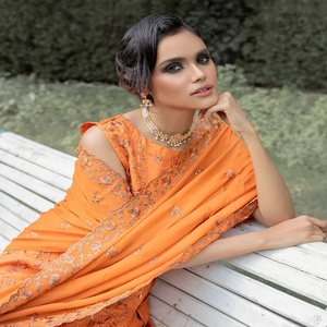 Ensemble Salwar Kameez 3 pièces MI Creation, magnifique et élégant, pour occasions spéciales, en viscose, avec broderies lourdes, pour femmes, toutes saisons, à porter au quotidien - Product Image 6