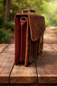 Maletín de Cuero Genuino Hecho a Mano con Pelo de Vaca, Estilo Vintage, para Portátil, Personalizable, LPBH-0004 - Product Image 5