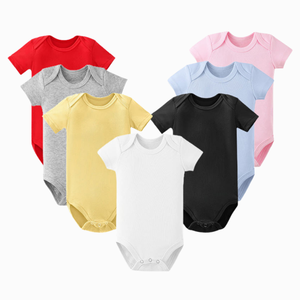 Custom Baby Romper Sets Newborn Unisex Summer Knit Bamboo Spandex Eco-Friendly Breathable Soft Washable 0-12 Months Pants - Product Image 4